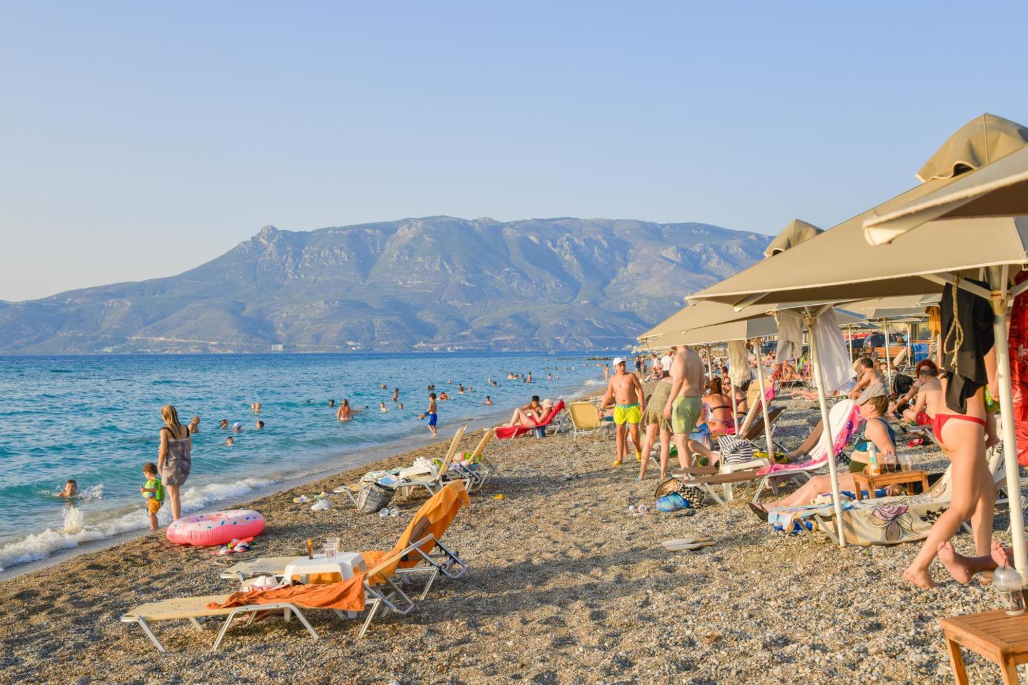 Beach Blue Villa Corinth ภายนอก รูปภาพ